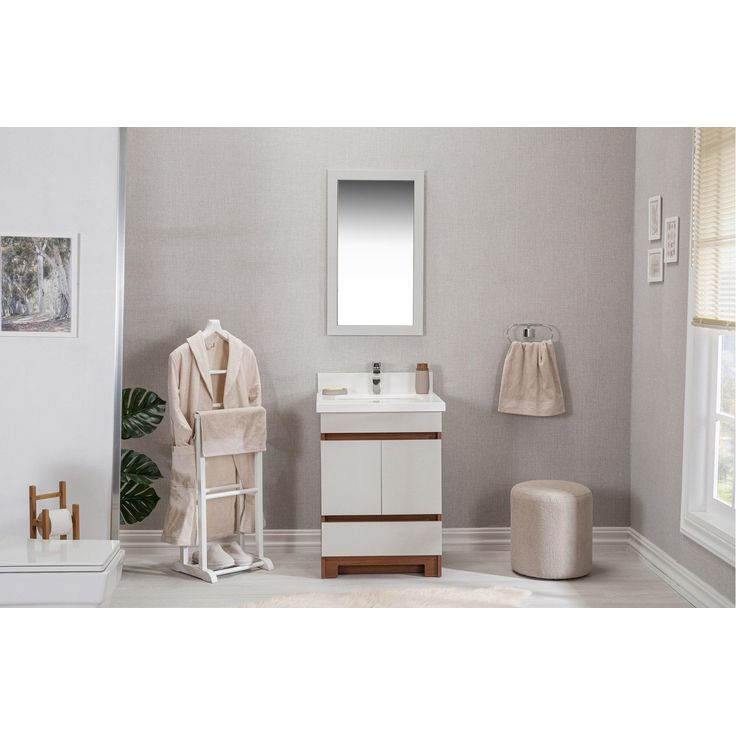 Kylpyhuoneryhmä Linento Bathroom Echo 24 Cream peili