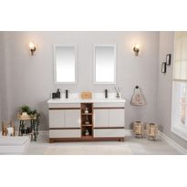 Kylpyhuoneryhmä Linento Bathroom Echo kaksi allasta ja peiliä, eri kokoja ja värejä