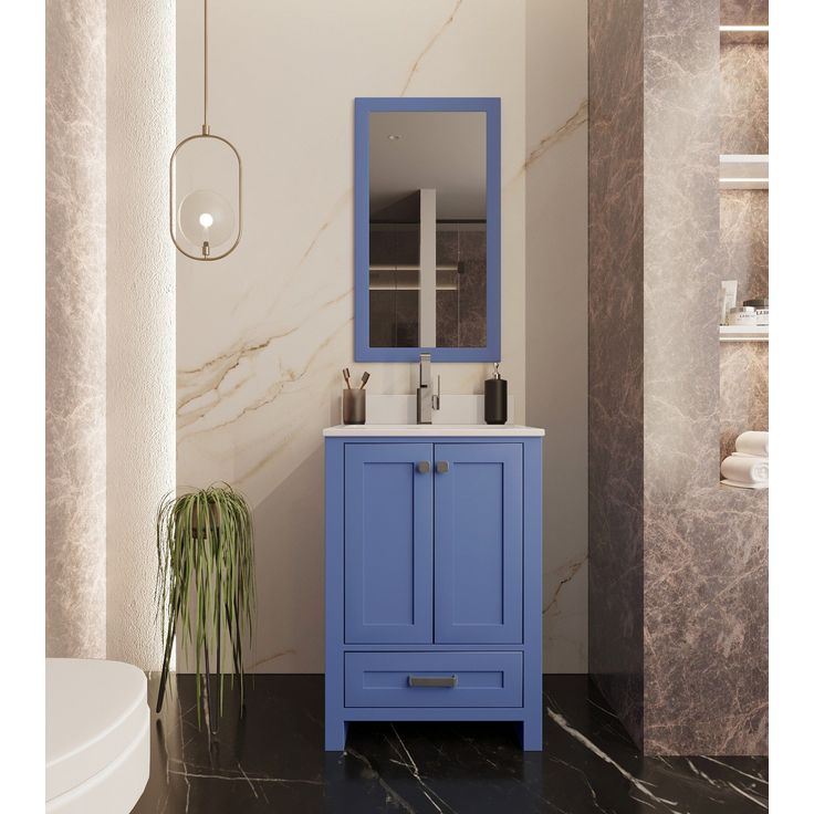 Kylpyhuoneryhmä Linento Bathroom Erie 24 Blue peili