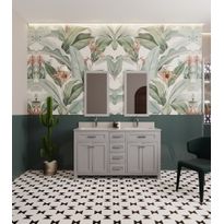 Kylpyhuoneryhmä Linento Bathroom Erie kaksi allasta ja peiliä, eri kokoja ja värejä