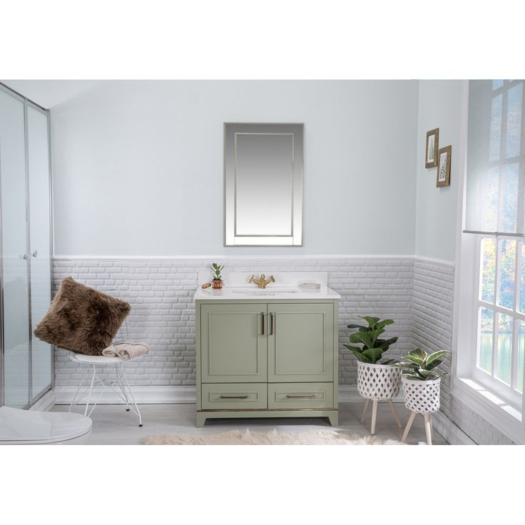 Kylpyhuoneryhmä Linento Bathroom Ontario 36 Green peili