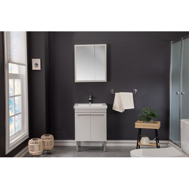 Kylpyhuoneryhmä Linento Bathroom Salda 60 White peilikaappi