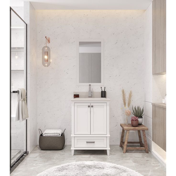 Kylpyhuoneryhmä Linento Bathroom Yukon 24 White peili