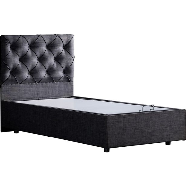 Sänky Linento Furniture Eylul Bb 100x200cm antrasiitti
