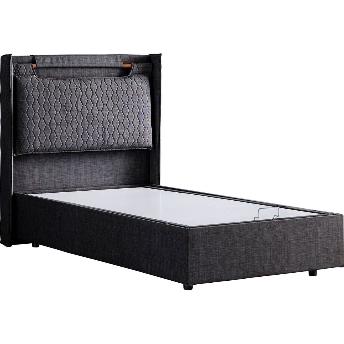 Sänky Linento Furniture Zagreb Bb 120x200cm antrasiitti