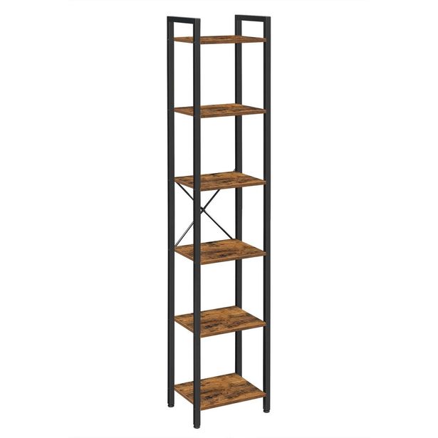 Kirjahylly Linento Furniture Lucas 6, ruskea