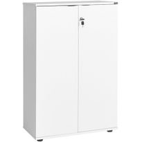 Lukollinen kaappi Linento Furniture RKT-332-DD-1, valkoinen, Verkkokaupan poistotuote