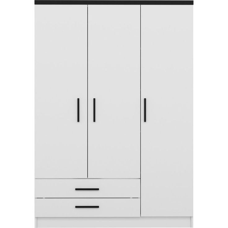 Vaatekaappi Linento Furniture Kale 2248 210x135cm valkoinen