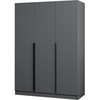 Vaatekaappi Linento Furniture Kale 2287 210x135cm antrasiitti