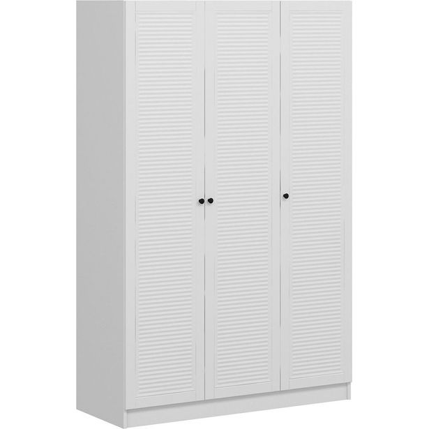 Vaatekaappi Linento Furniture Kale 2291 210x135cm valkoinen