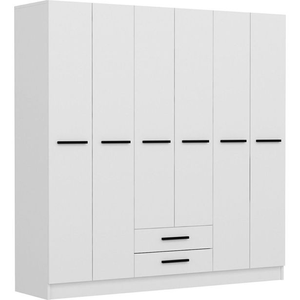Vaatekaappi Linento Furniture Polo 180x180cm valkoinen