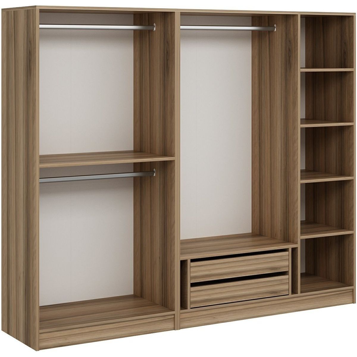 Walk-in closet Linento Furniture Kale 190x225cm ruskea
