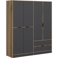 Vaatekaappi Linento Furniture Elina 210x180cm eri värejä