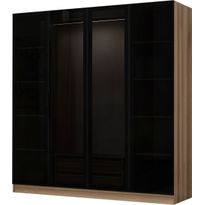 Vaatekaappi Linento Furniture Kale 7648 210x180cm puu/harmaa