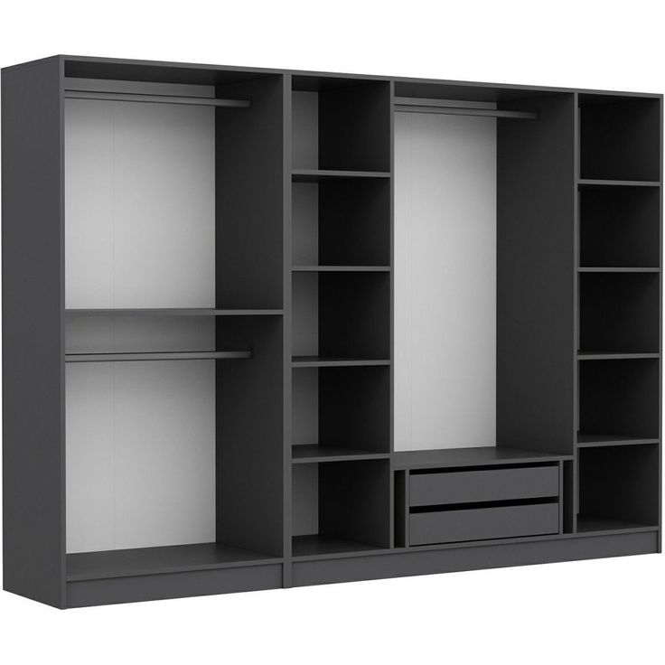 Vaatekaappi Linento Furniture Kale 5043 210x270cm antrasiitti