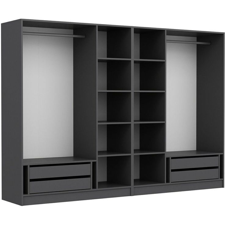 Vaatekaappi Linento Furniture Kale 4940 190x270cm antrasiitti