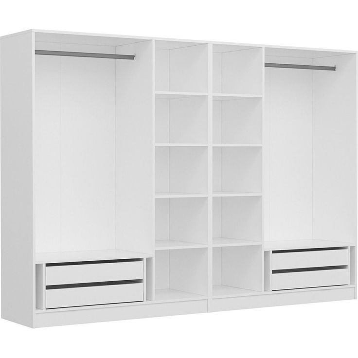 Vaatekaappi Linento Furniture Kale 5034 210x270cm valkoinen