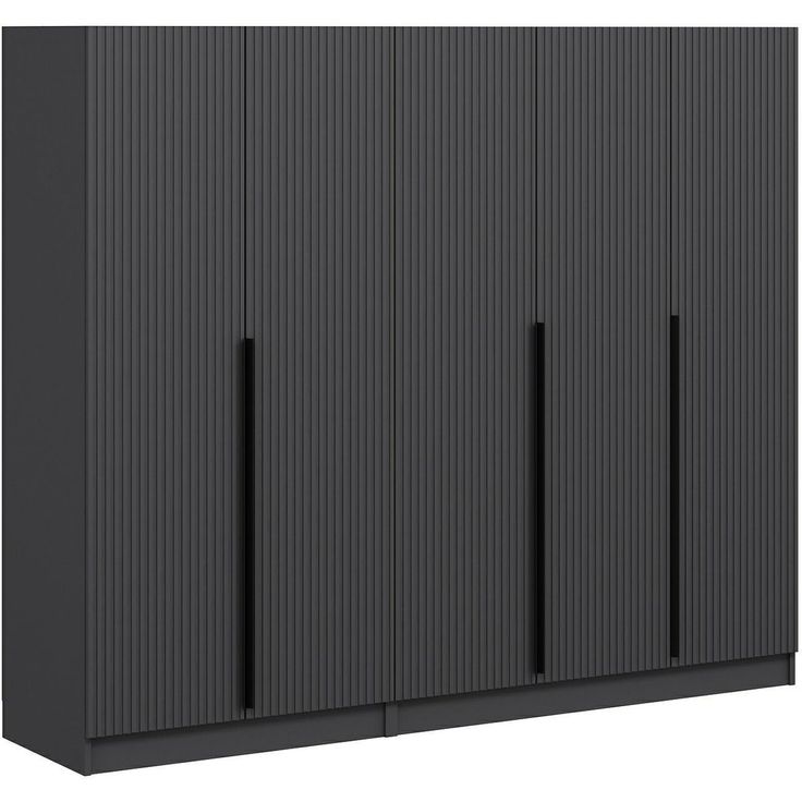 Vaatekaappi Linento Furniture Kale Plus 7775 210x225cm antrasiitti