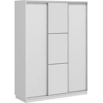 Vaatekaappi liukuovilla Linento Furniture Enda 7842 240x180cm valkoinen