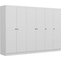 Vaatekaappi Linento Furniture Kale 4774 210x270cm valkoinen