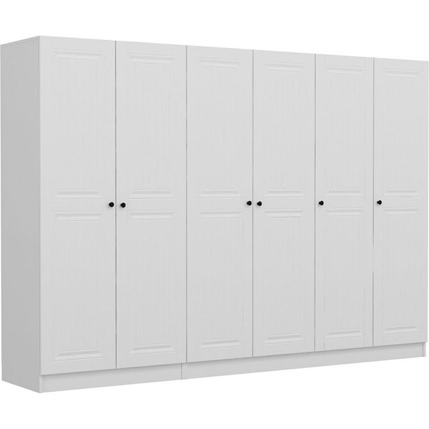 Vaatekaappi Linento Furniture Kale 4774 210x270cm valkoinen
