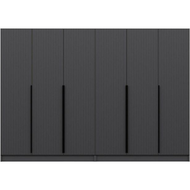 Vaatekaappi Linento Furniture Kale Plus 7777 210x270cm antrasiitti