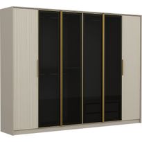 Vaatekaappi Linento Furniture Luxe 7937 210x270cm harmaa
