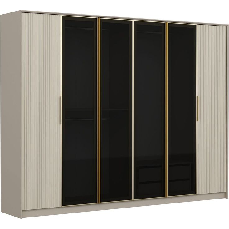 Vaatekaappi Linento Furniture Luxe 7937 210x270cm harmaa