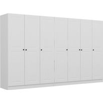 Vaatekaappi Linento Furniture Kale Mebran 4777 210x315cm valkoinen