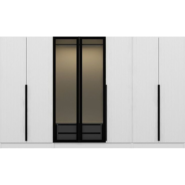 Vaatekaappi Linento Furniture Kale Plus 7814 210x315cm valkoinen