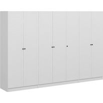 Vaatekaappi Linento Furniture Kale Mebran 8425 210x315cm valkoinen