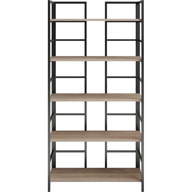 Kirjahylly Linento Furniture Tinleys pähkinä/musta