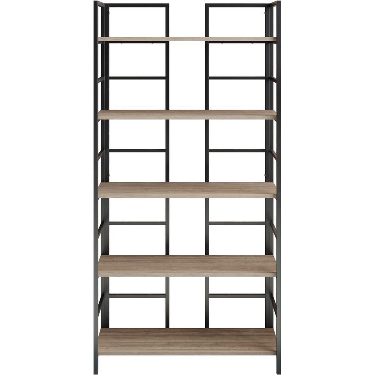 Kirjahylly Linento Furniture Tinleys pähkinä/musta