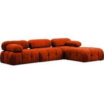 Kulmasohva Linento Furniture Bubble L1-O1-1R-PUF tiilenpunainen