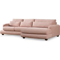 Sohva Linento Furniture River oikeankätinen 3-istuttava vaaleanpunainen