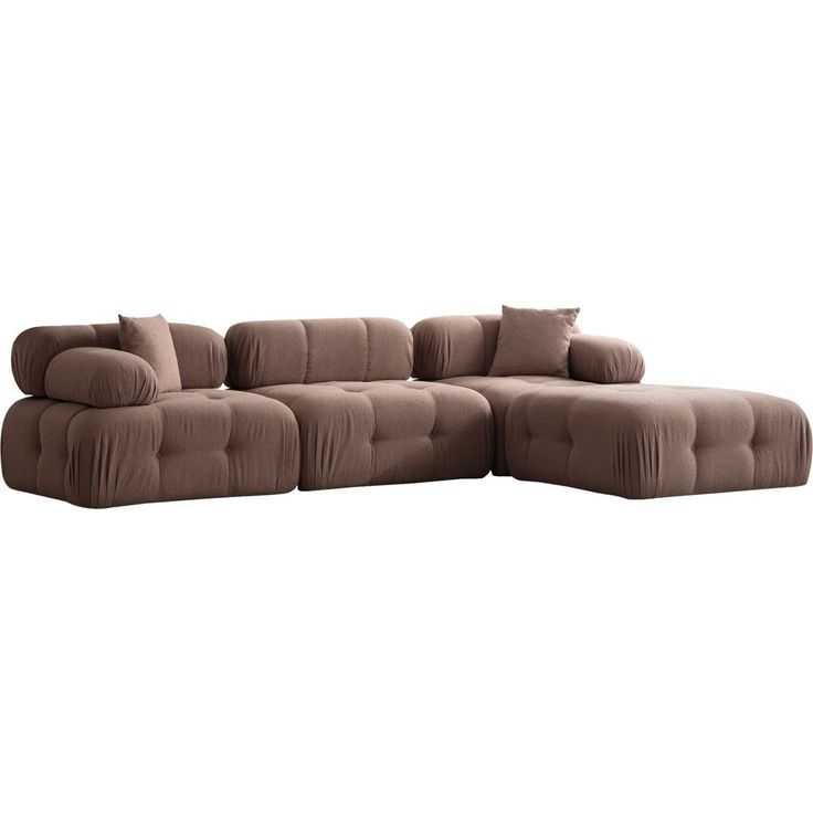 Kulmasohva Linento Furniture Doblo L1-O1-1R-RAHI 4-istuttava cappuccino