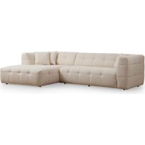 Kulmasohva Linento Furniture Cady vasenkätinen 4-istuttava beige, Verkkokaupan poistotuote