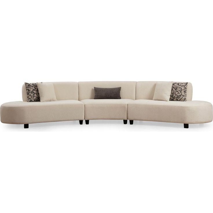 Sohva Linento Furniture Pars L1-01-1R kaareva 5-istuttava kerma