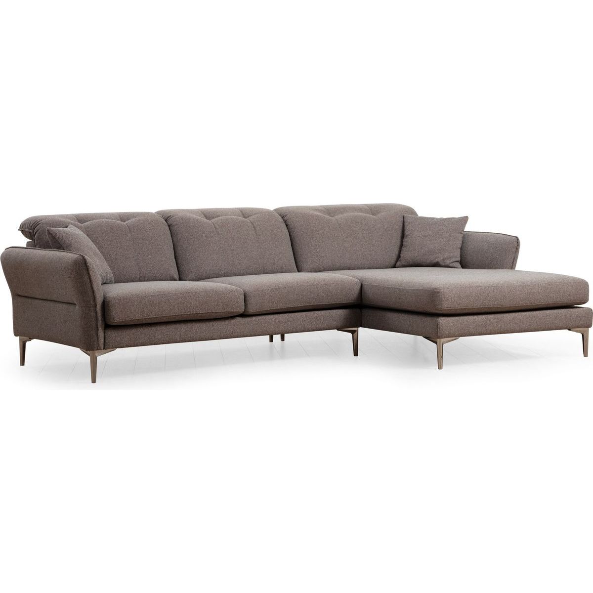 Kulmasohva Linento Furniture Costor oikeankätinen 4-istuttava harmaa