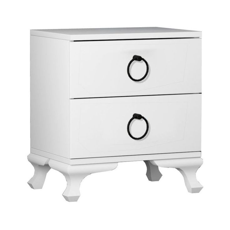 Yöpöytä Linento Furniture Olina 2 Cekmece, valkoinen