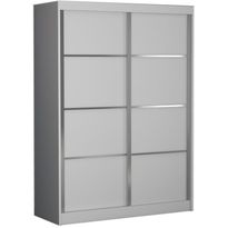 Vaatekaappi liukuovilla Linento Furniture Stella, valkoinen
