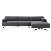 Divaanisohva Linento Furniture Maria, 3-istuttava, oikea, antrasiittinharmaa