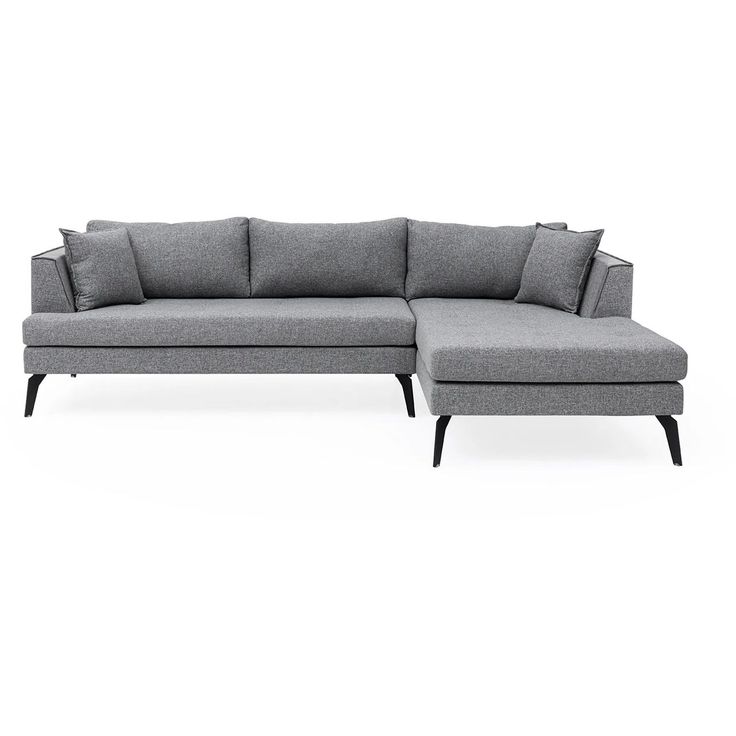 Divaanisohva Linento Furniture Bobo, 3-istuttava, oikea, vaaleanharmaa