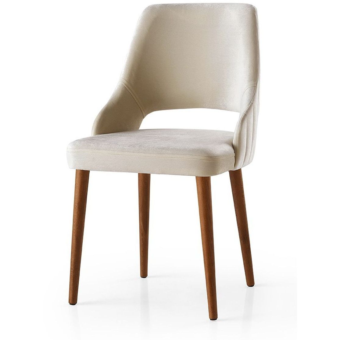 Ruokapöydän tuoli Linento Furniture Acelya, 4kpl, beige/pähkinä