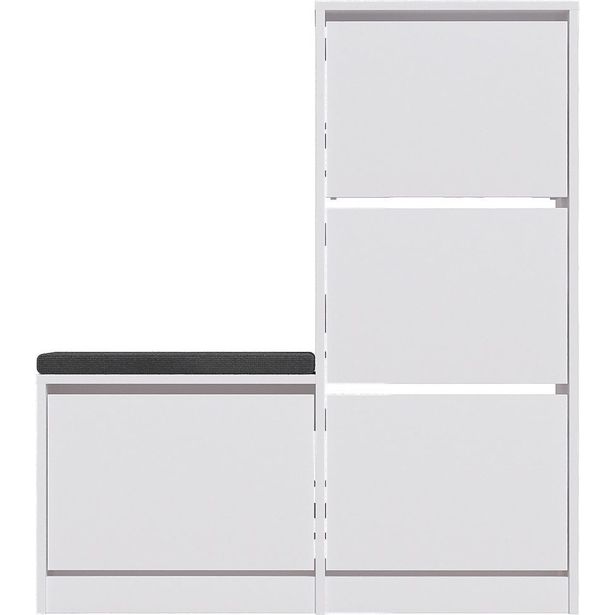 Kenkäkaappi Linento Furniture Dude valkoinen