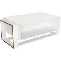 Sohvapöytä Linento Furniture Bianco, valkoinen/kulta