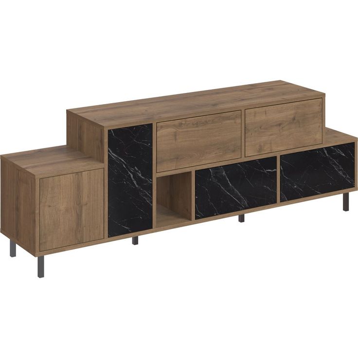 TV-taso Linento Furniture Hermes tammi/musta