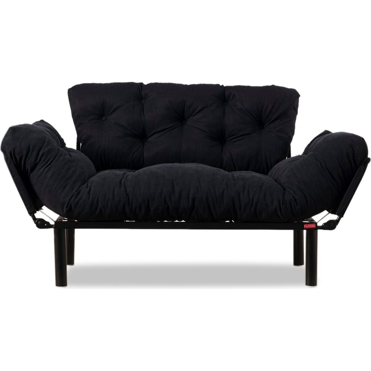 Vuodesohva Linento Furniture Nitta 2-istuttava musta