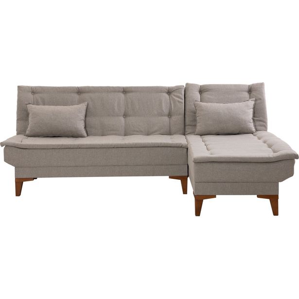 Kulmavuodesohva Linento Furniture Santo oikeakätinen 3-istuttava kerma