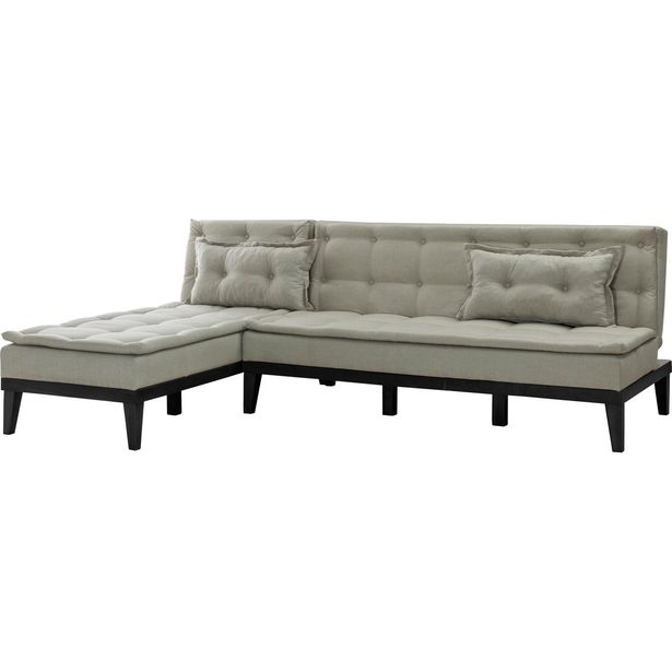 Kulmavuodesohva Linento Furniture Fuocco-S vasenkätinen 3-istuttava kerma